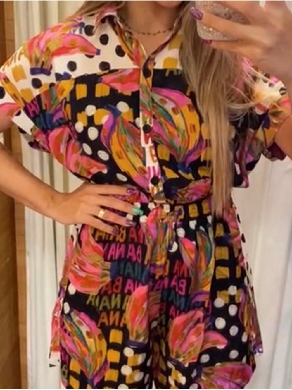 FARM Rio Colorful Printed Romper Jumpsuit Size XL - Picture 8 of 8